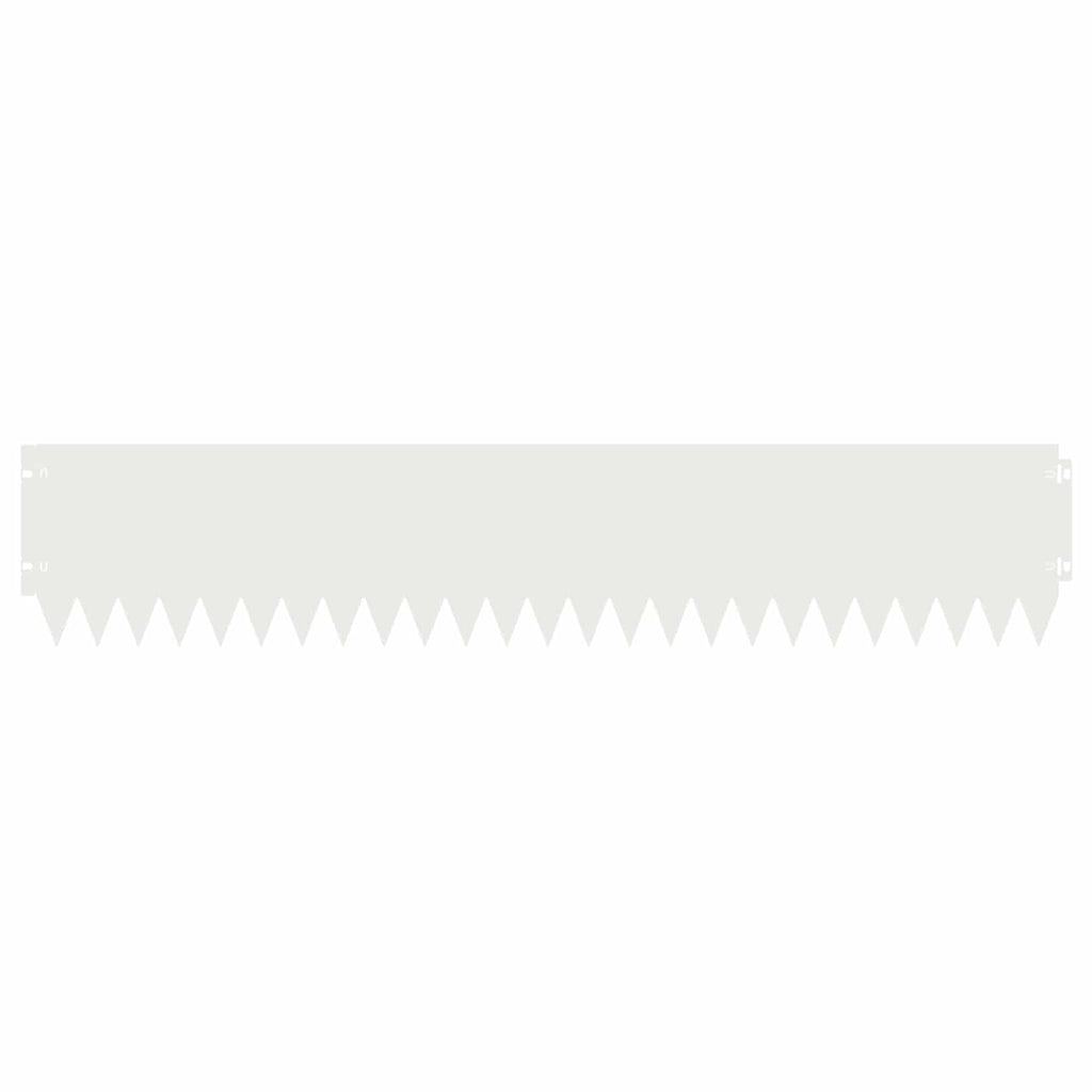 vidaXL Krawężnik do trawnika 10 pcs 103 x 20 cm Stal Biały