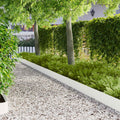 vidaXL Krawężnik do trawnika 30 pcs 103 x 20 cm Stal Biały