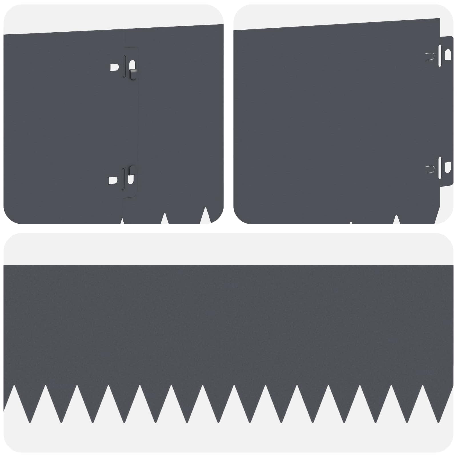 vidaXL Krawężnik do trawnika 20 pcs 103 x 20 cm Stal antracytowy