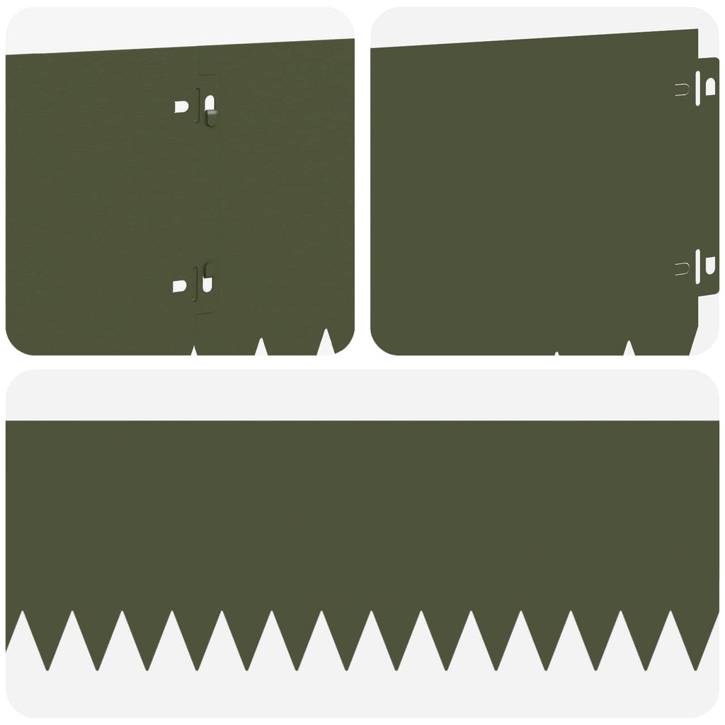 vidaXL Krawężnik do trawnika 30 pcs 103 x 20 cm Stal Oliwkowy zielony