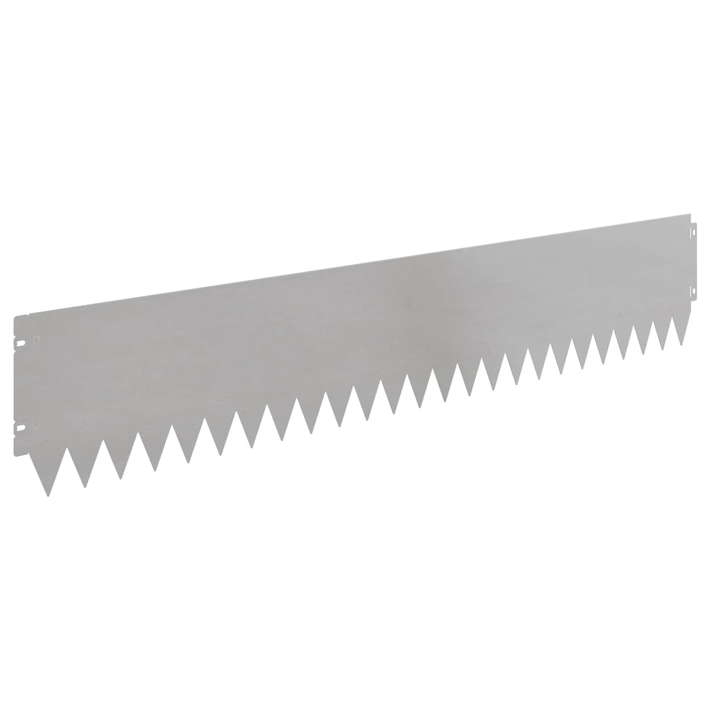 vidaXL Krawężnik do trawnika 20 pcs 103 x 20 cm Stal srebrny