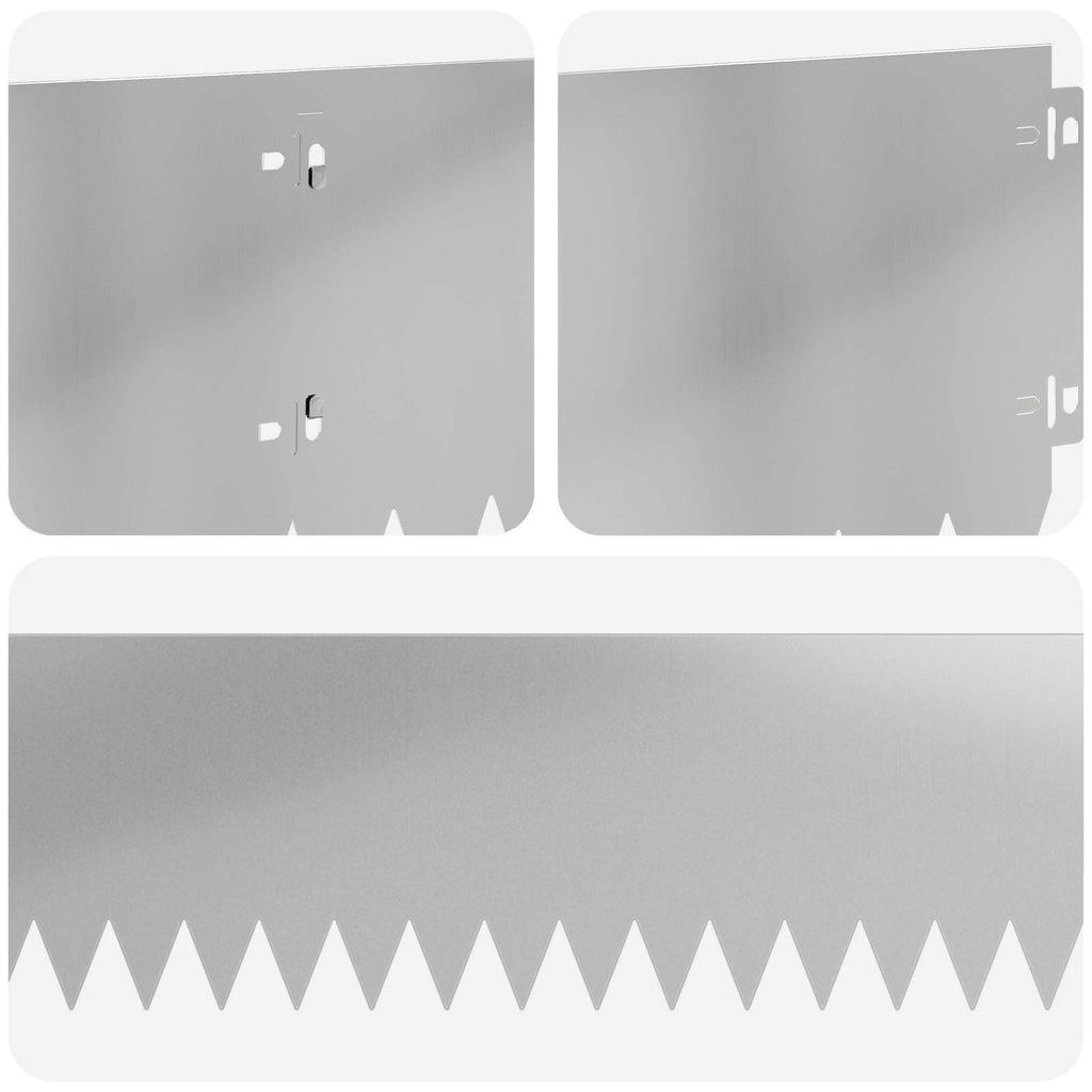vidaXL Krawężnik do trawnika 10 pcs 103 x 20 cm Stal srebrny