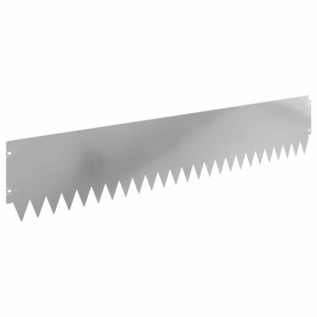 vidaXL Krawężnik do trawnika 20 pcs 103 x 20 cm Stal srebrny