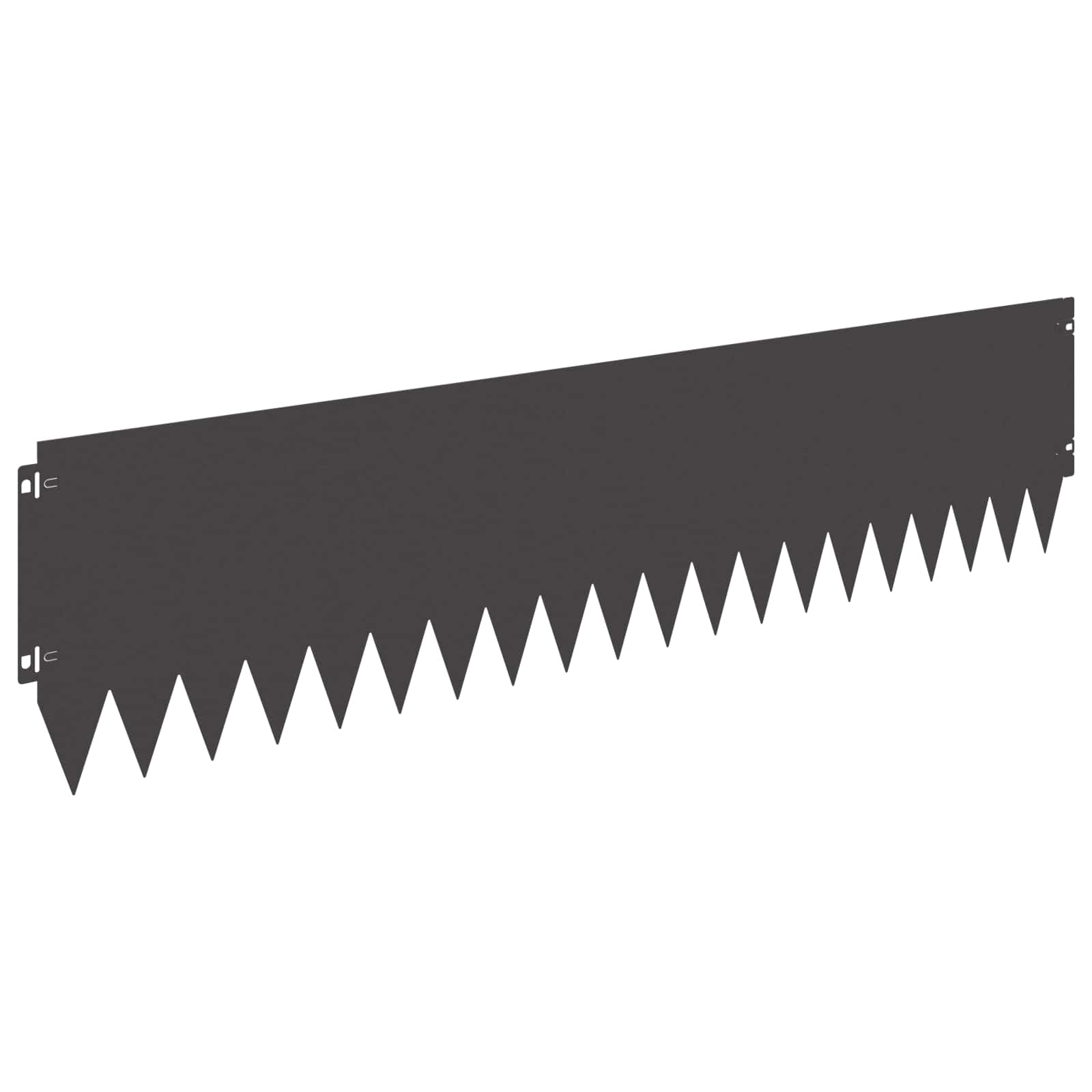 vidaXL Krawężnik do trawnika 10 pcs 103 x 25 cm Stal Czarny