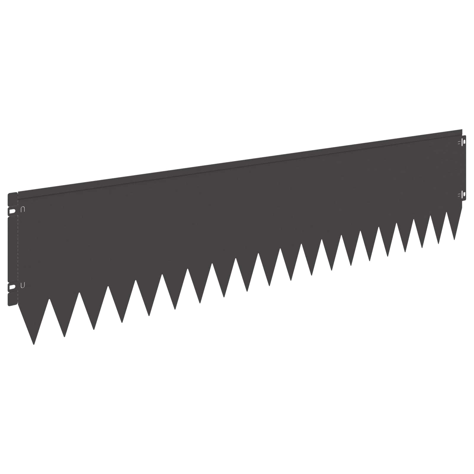 vidaXL Krawężnik do trawnika 10 pcs 103 x 25 cm Stal Czarny