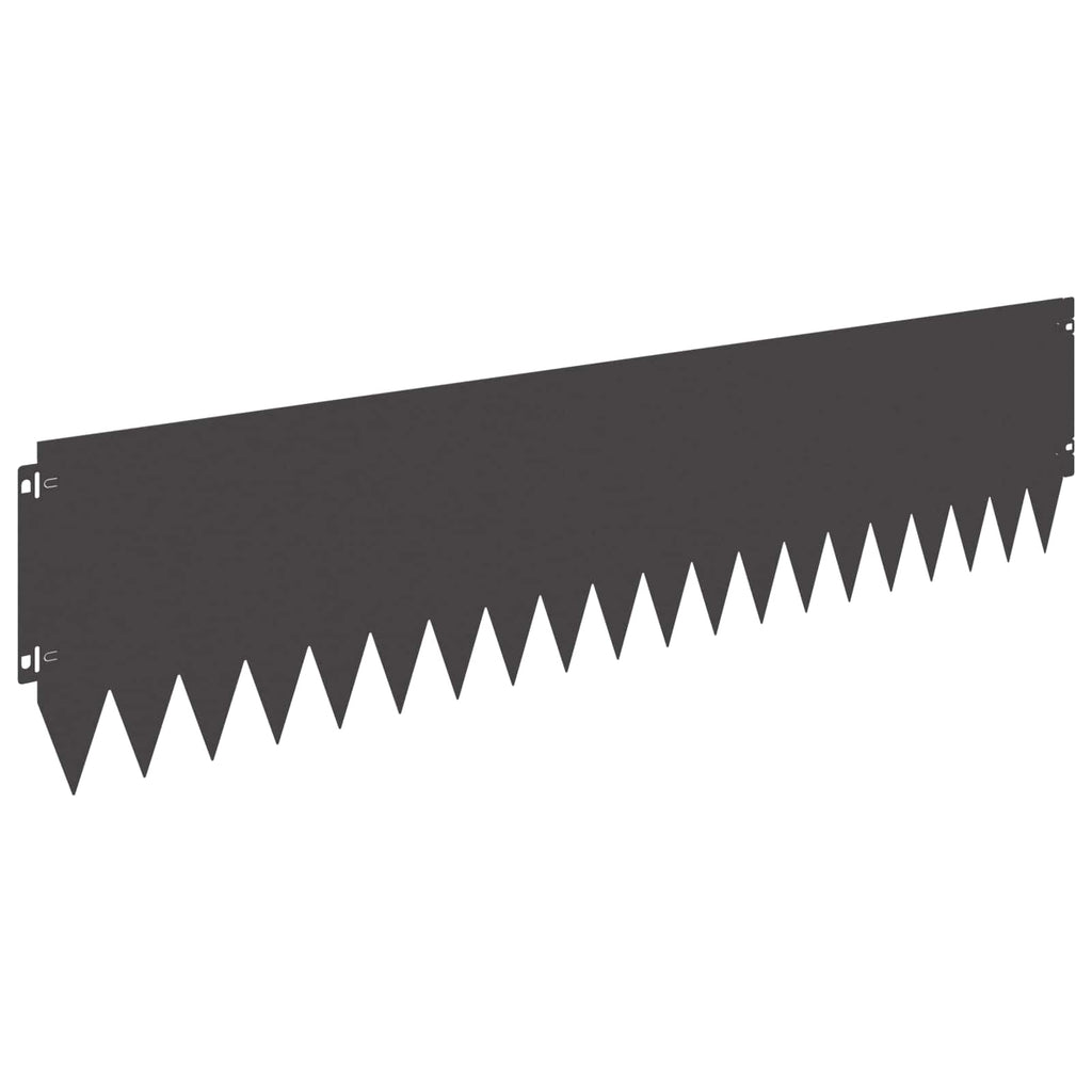 vidaXL Krawężnik do trawnika 20 pcs 103 x 25 cm Stal Czarny