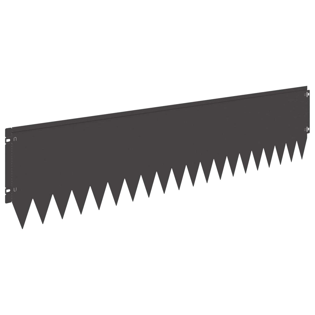 vidaXL Krawężnik do trawnika 20 pcs 103 x 25 cm Stal Czarny