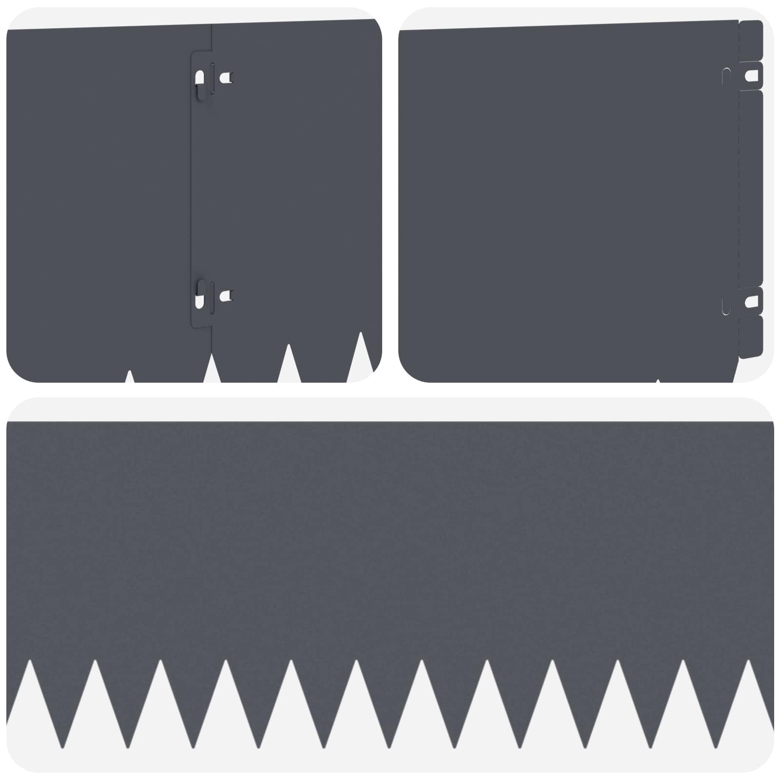 vidaXL Krawężnik do trawnika 20 pcs 103 x 25 cm Stal antracytowy