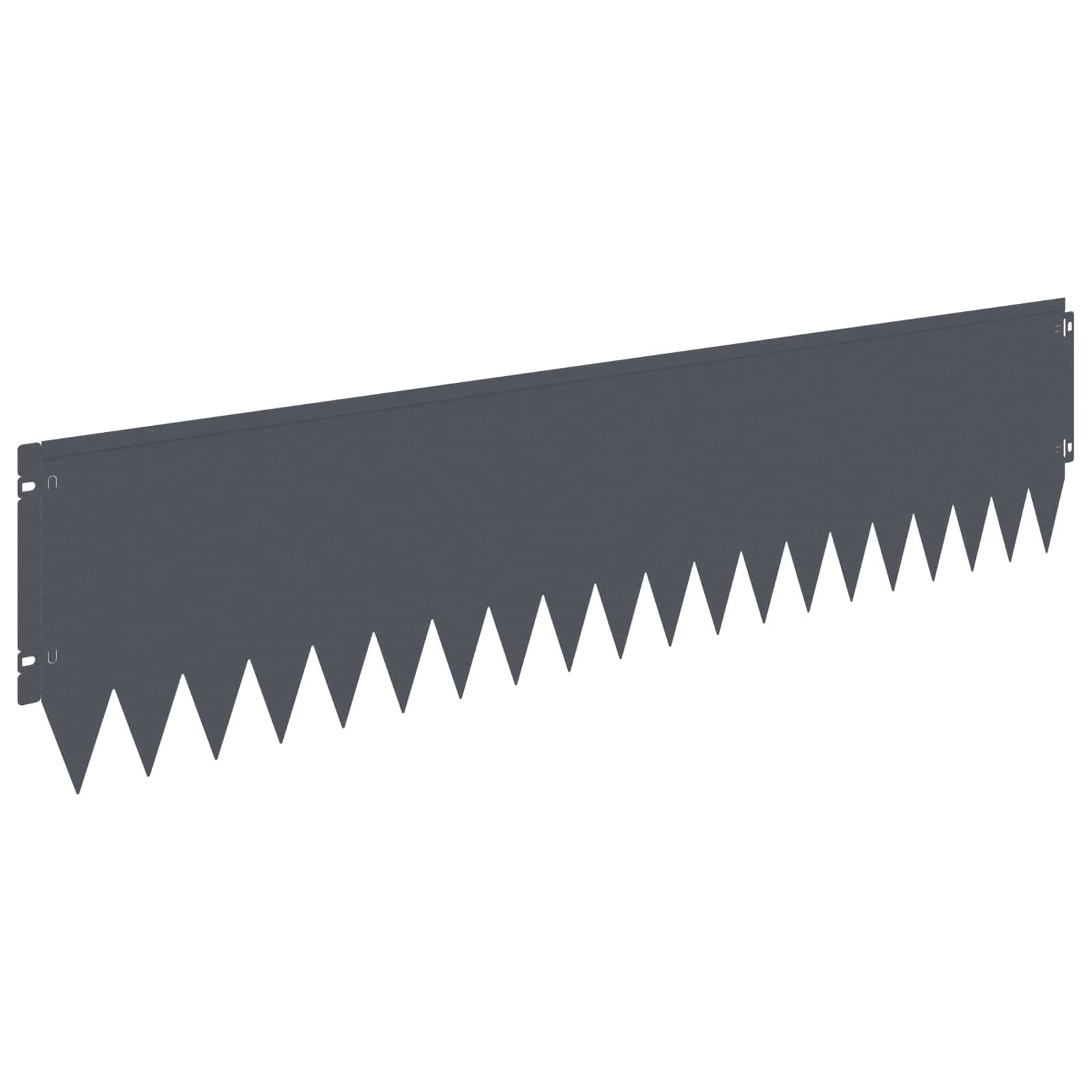 vidaXL Krawężnik do trawnika 20 pcs 103 x 25 cm Stal antracytowy