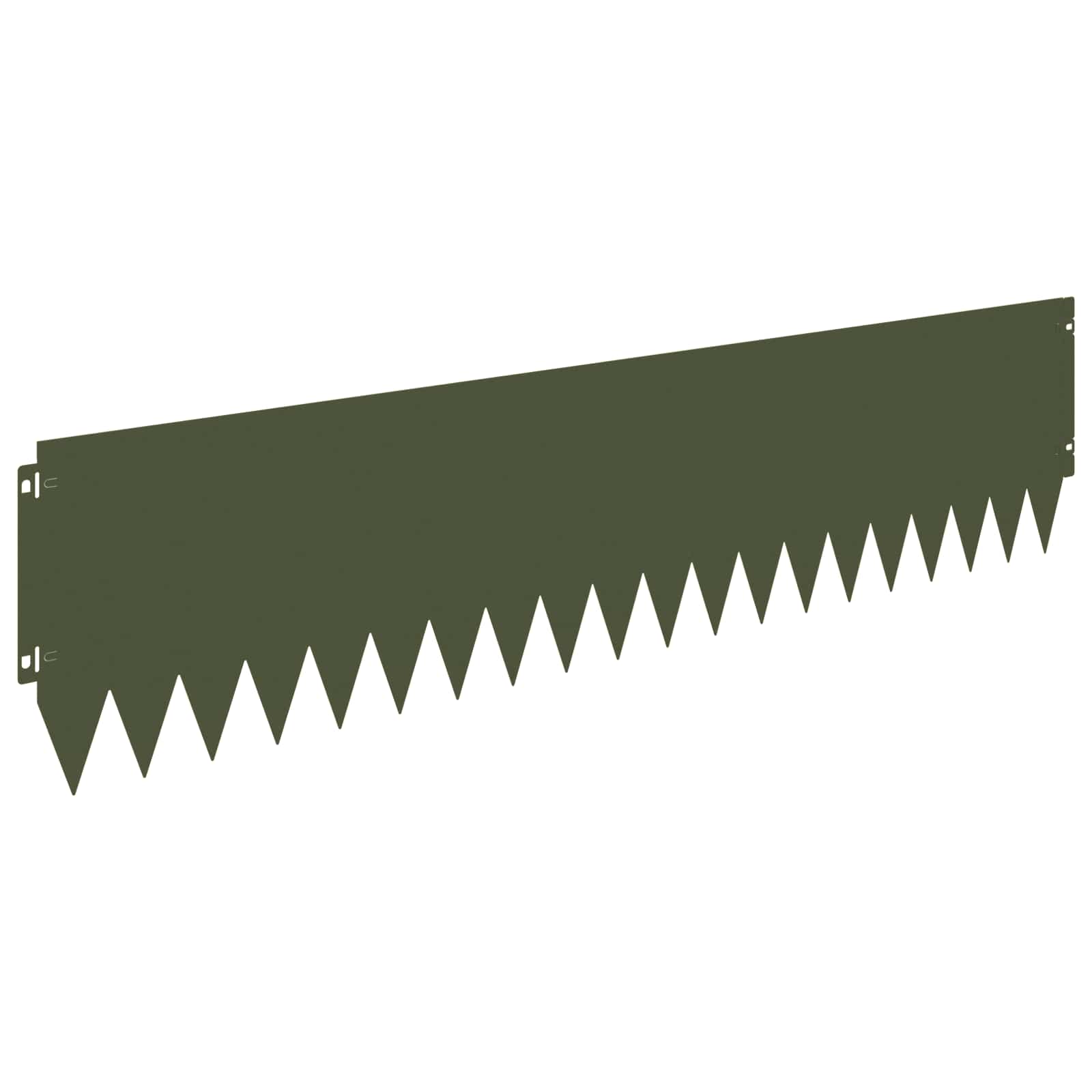 vidaXL Krawężnik do trawnika 10 pcs 103 x 25 cm Stal Oliwkowy zielony