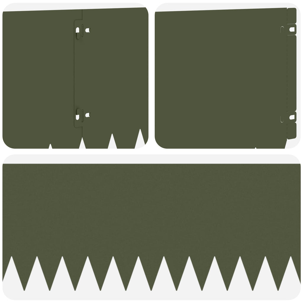 vidaXL Krawężnik do trawnika 20 pcs 103 x 25 cm Stal Oliwkowy zielony