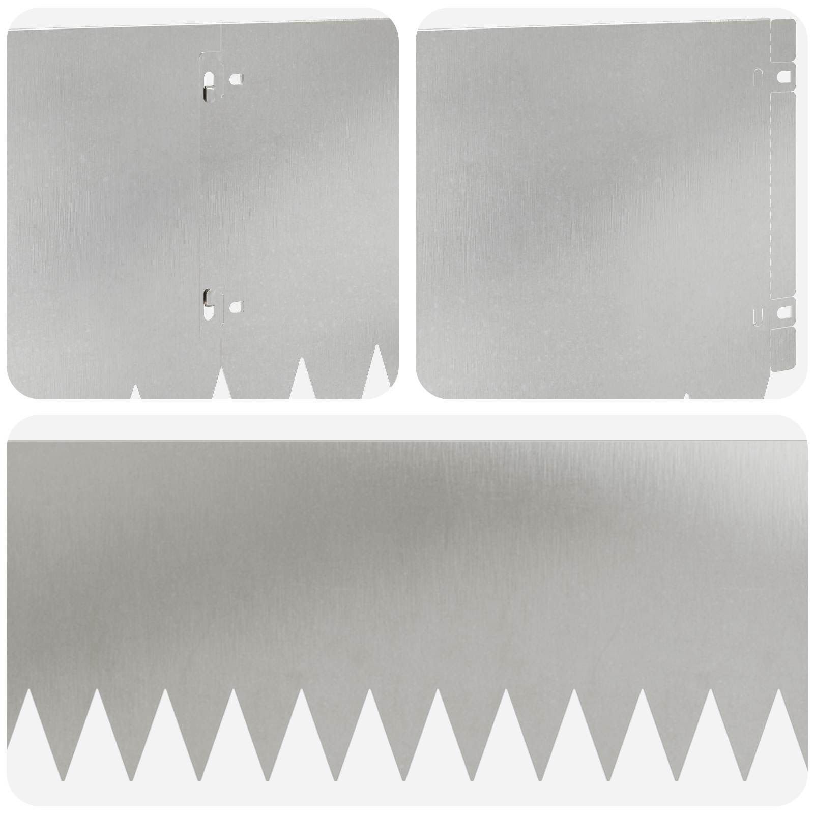 vidaXL Krawężnik do trawnika 10 pcs 103 x 25 cm Stal srebrny