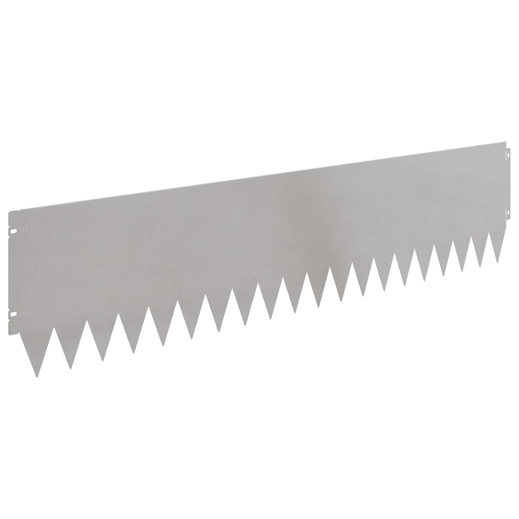 vidaXL Krawężnik do trawnika 20 pcs 103 x 25 cm Stal srebrny