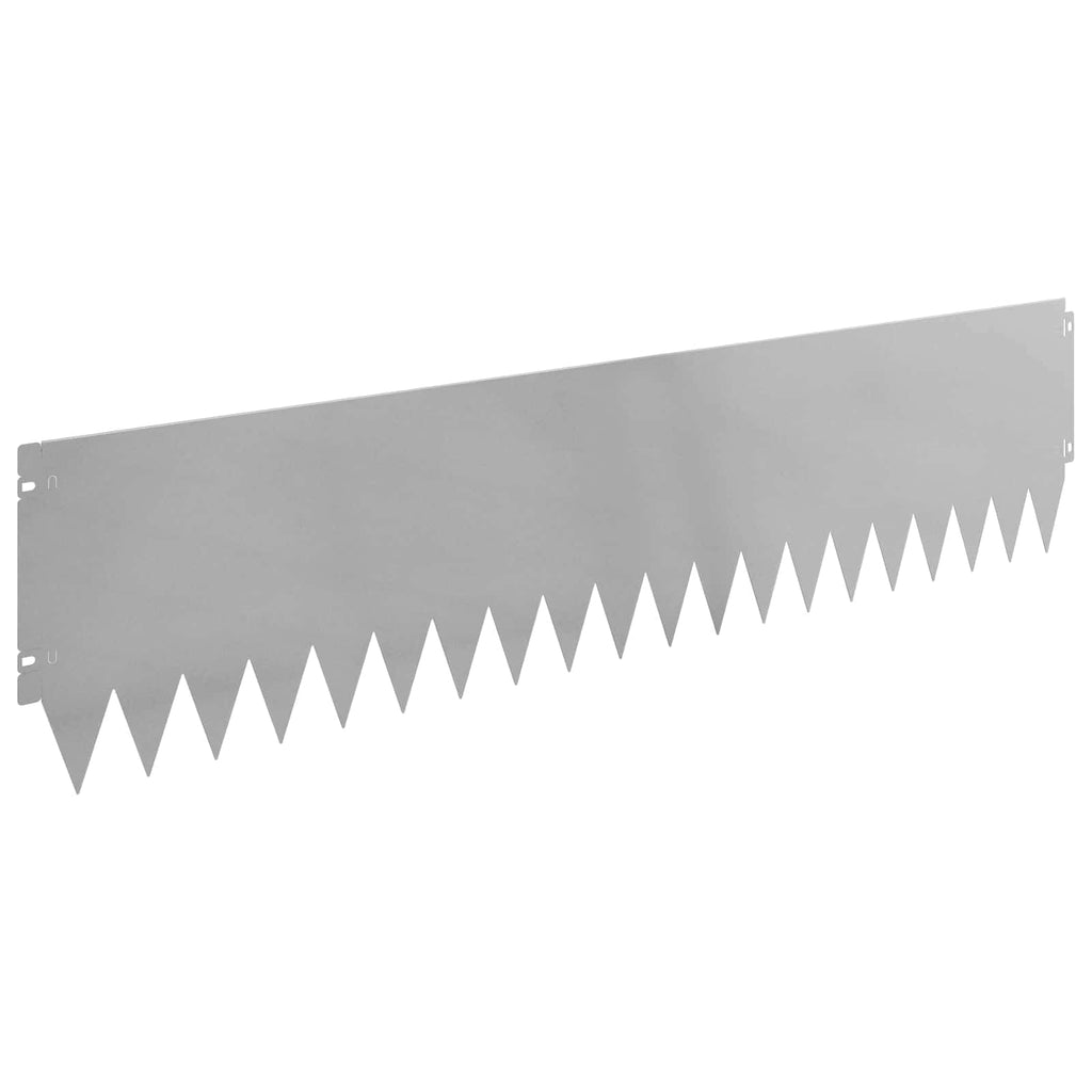 vidaXL Krawężnik do trawnika 10 pcs 103 x 25 cm Stal srebrny