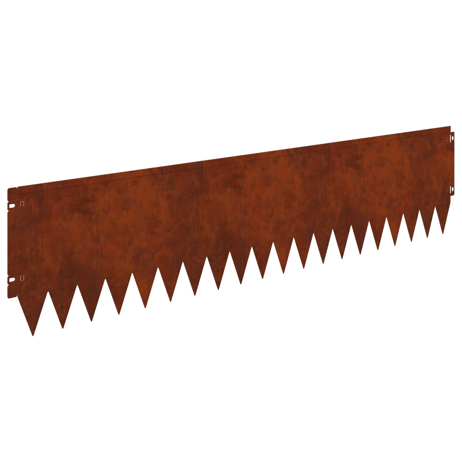 vidaXL Krawężnik do trawnika 10 pcs 103 x 25 cm Stal Rdzawy