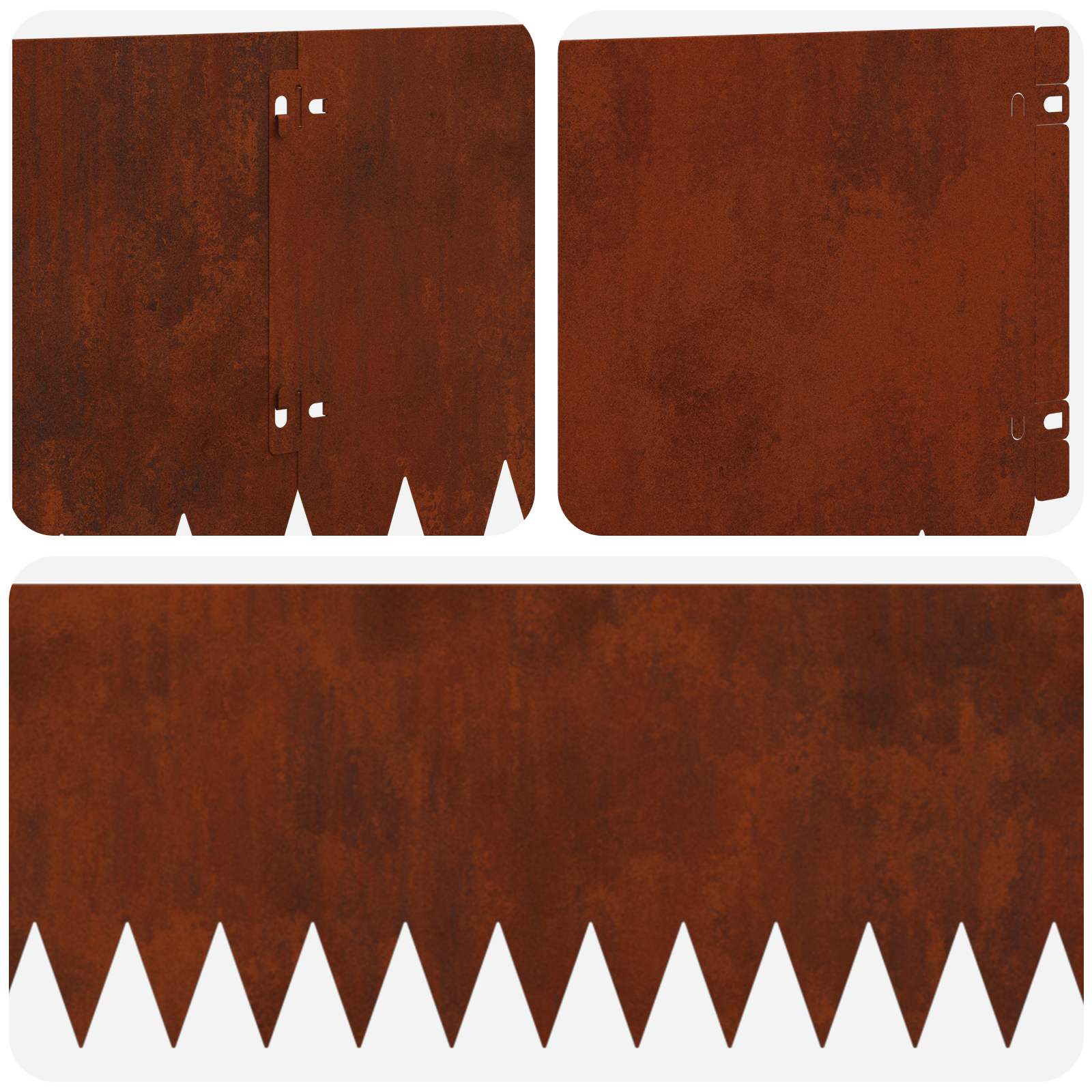 vidaXL Krawężnik do trawnika 20 pcs 103 x 25 cm Stal Rdzawy