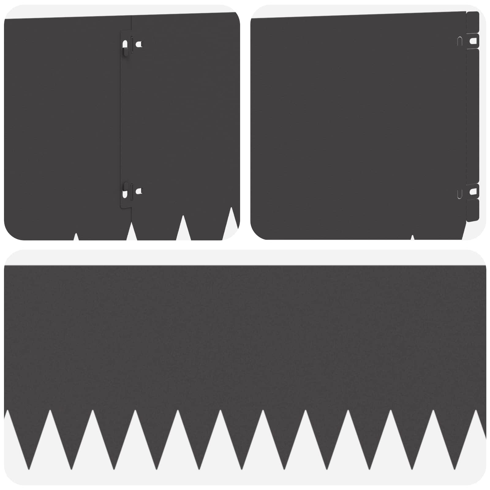 vidaXL Krawężnik do trawnika 10 szt. 103 x 30 cm Stal Czarny