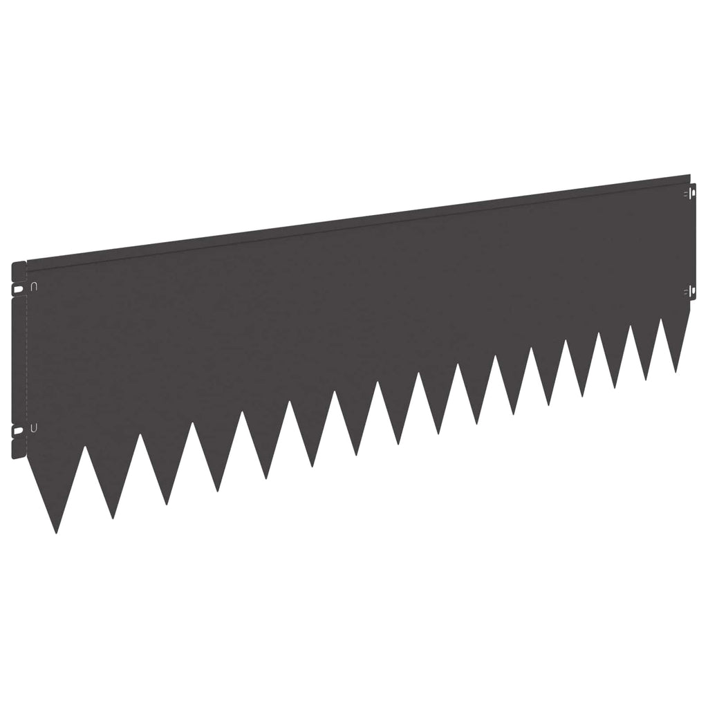 vidaXL Krawężnik do trawnika 20 pcs 103 x 30 cm Stal Czarny
