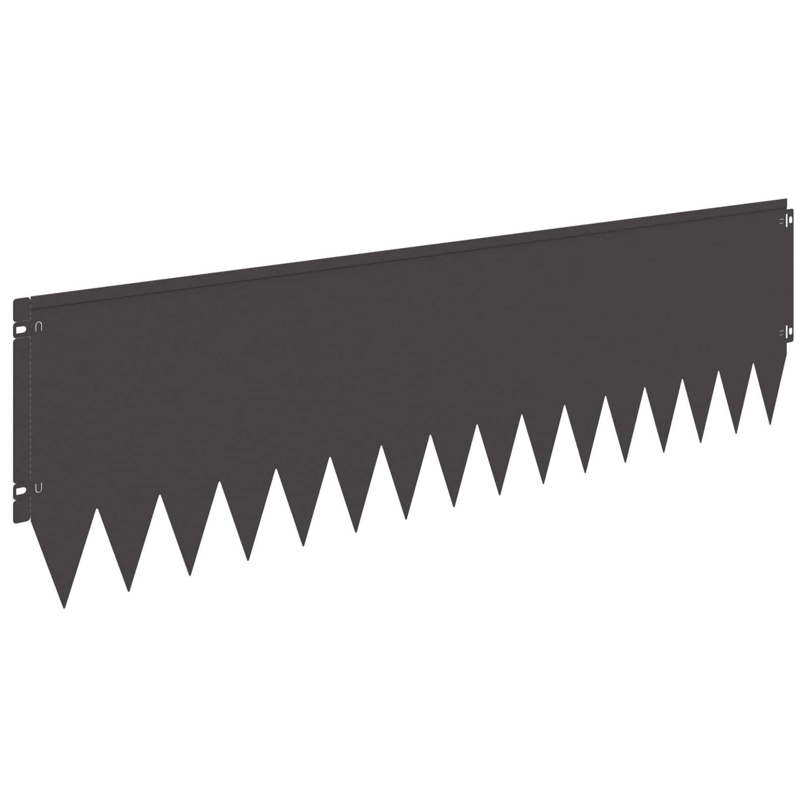 vidaXL Krawężnik do trawnika 20 pcs 103 x 30 cm Stal Czarny