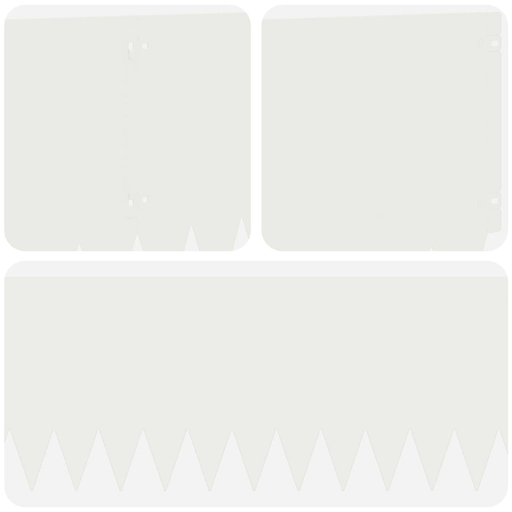vidaXL Krawężnik do trawnika 10 pcs 103 x 30 cm Stal Biały