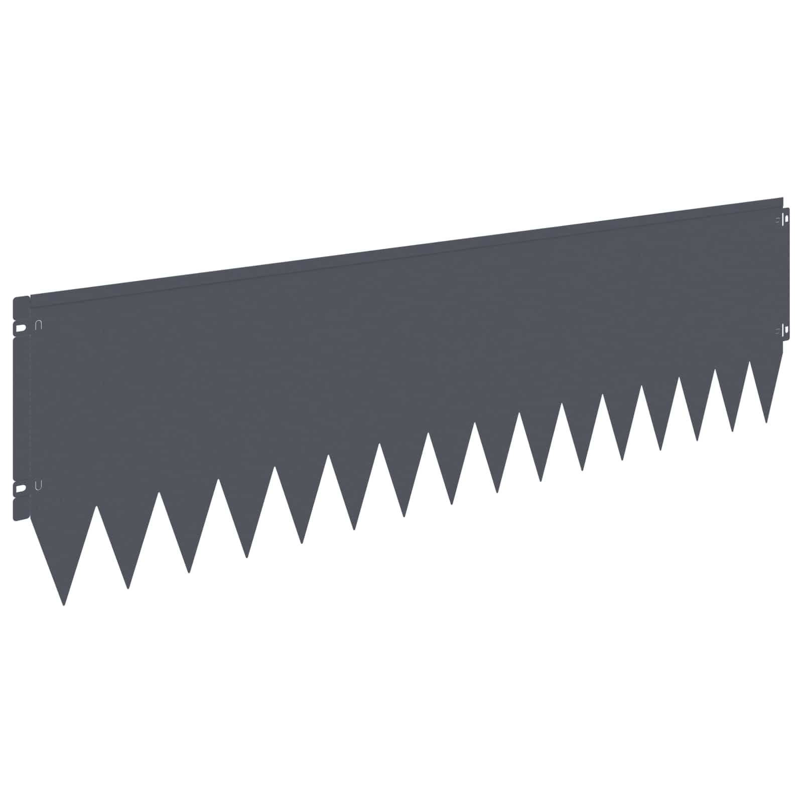 vidaXL Krawężnik do trawnika 10 pcs 103 x 30 cm Stal antracytowy