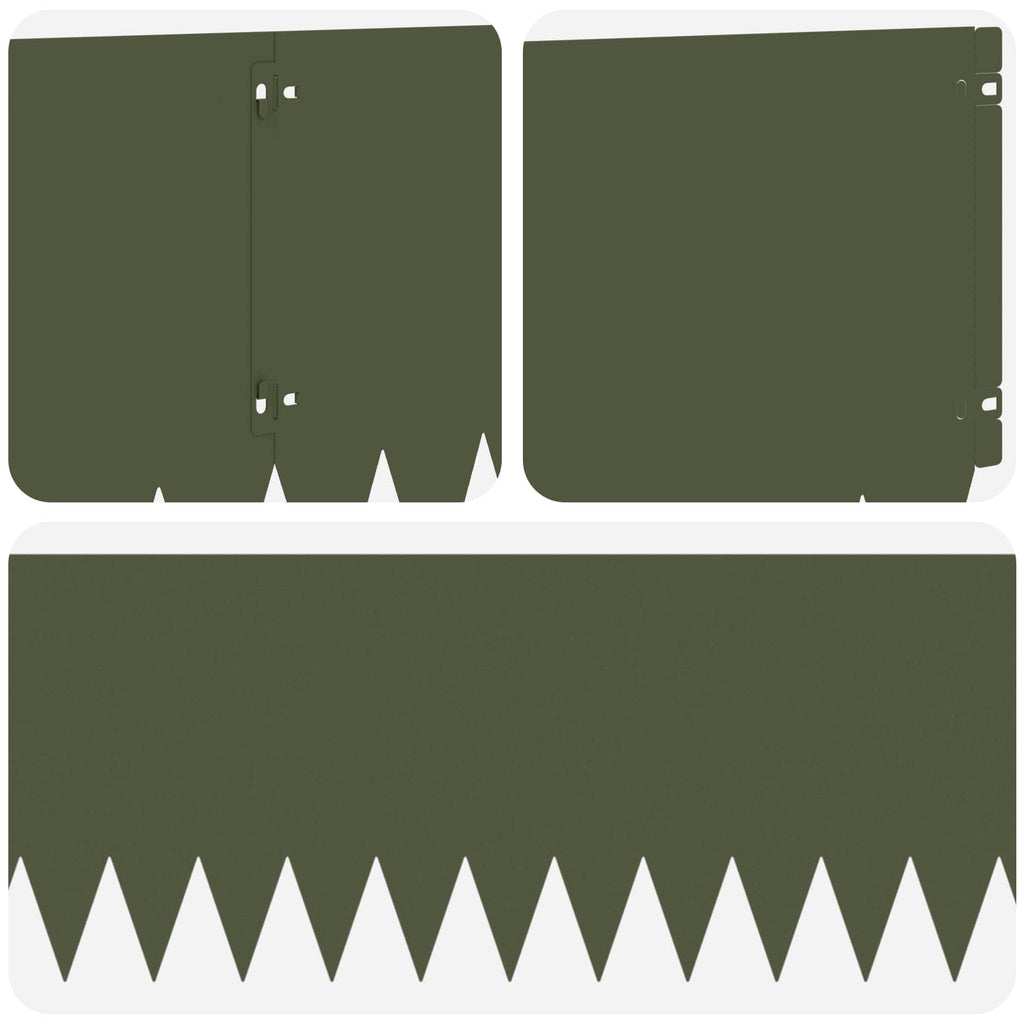 vidaXL Krawężnik do trawnika 10 pcs 103 x 30 cm Stal Oliwkowy zielony