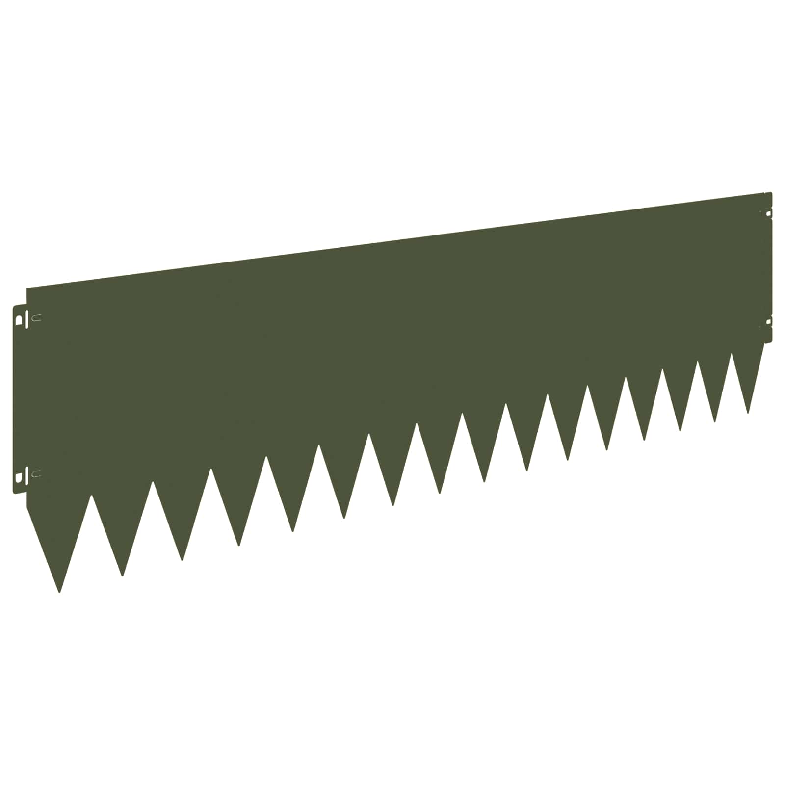 vidaXL Krawężnik do trawnika 10 pcs 103 x 30 cm Stal Oliwkowy zielony