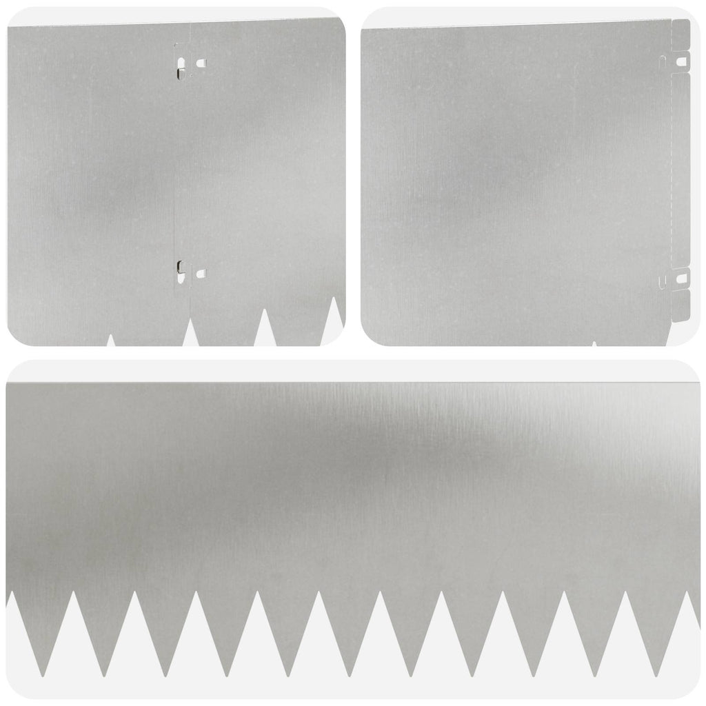 vidaXL Krawężnik do trawnika 10 pcs 103 x 30 cm Stal srebrny