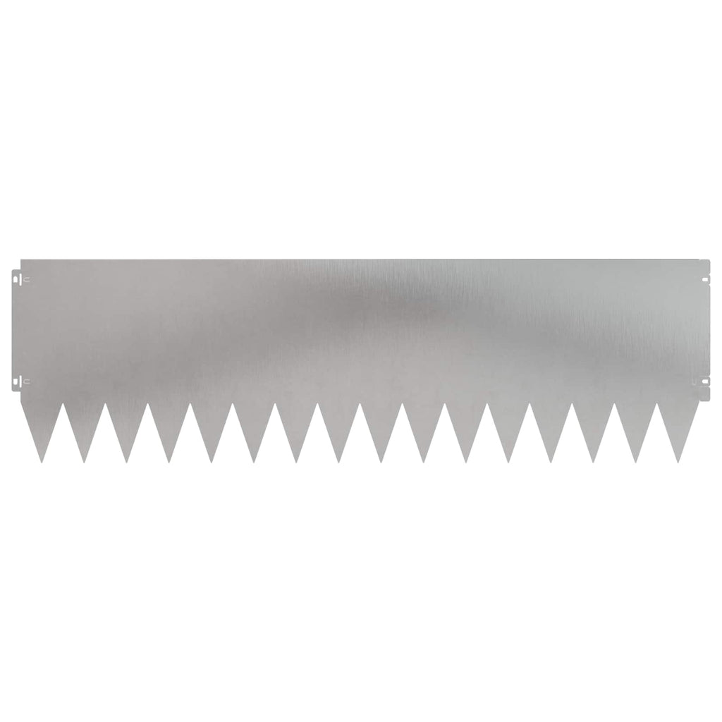 vidaXL Krawężnik do trawnika 10 pcs 103 x 30 cm Stal srebrny