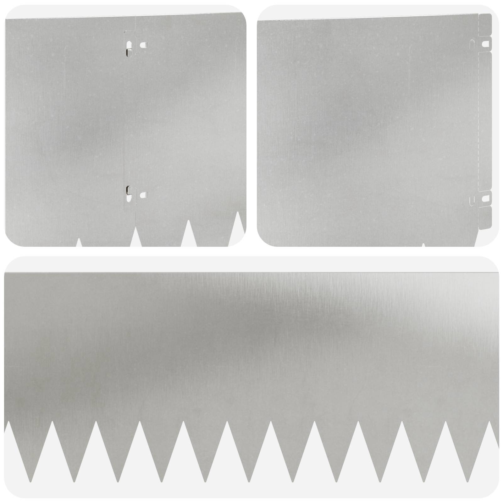 vidaXL Krawężnik do trawnika 20 pcs 103 x 30 cm Stal srebrny