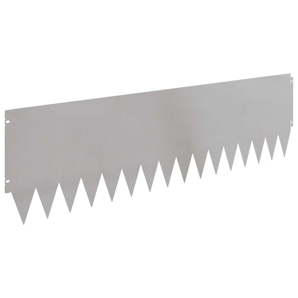 vidaXL Krawężnik do trawnika 20 pcs 103 x 30 cm Stal srebrny