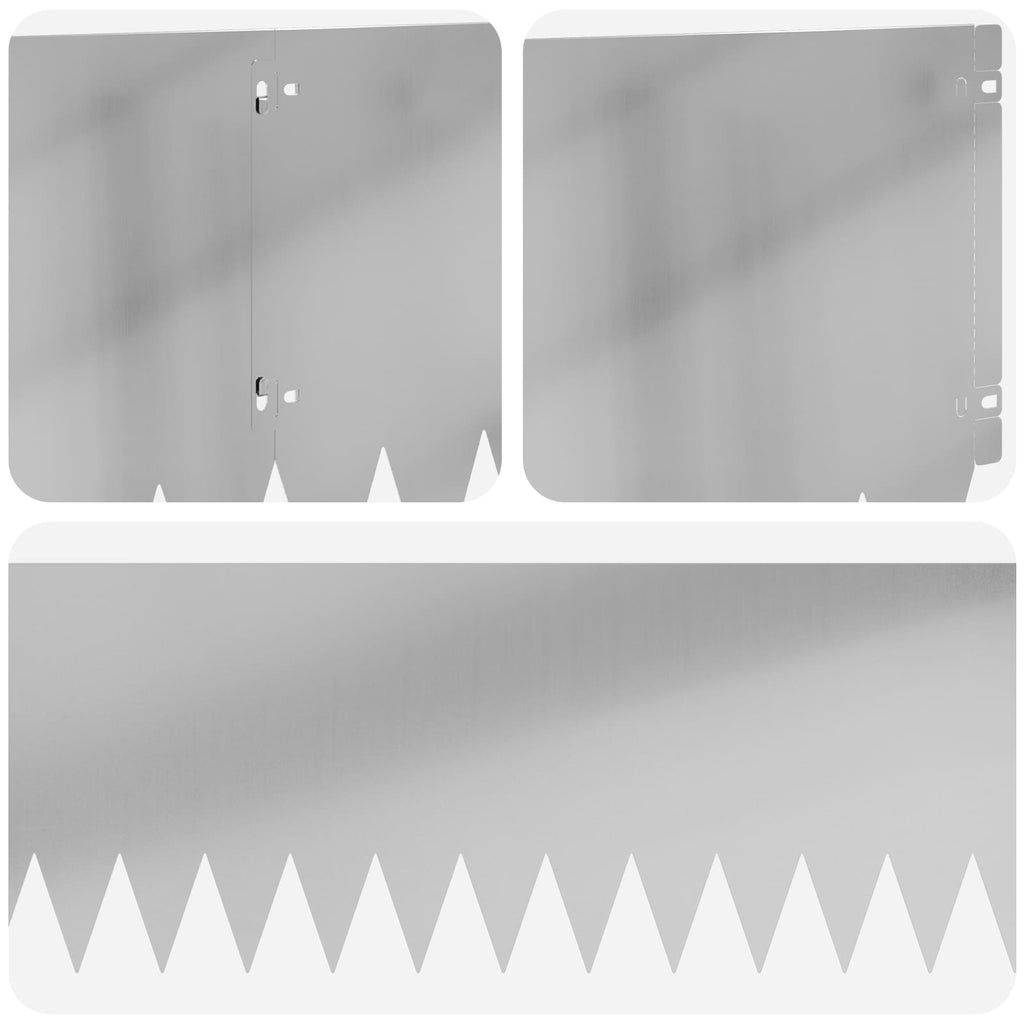 vidaXL Krawężnik do trawnika 20 pcs 103 x 30 cm Stal srebrny