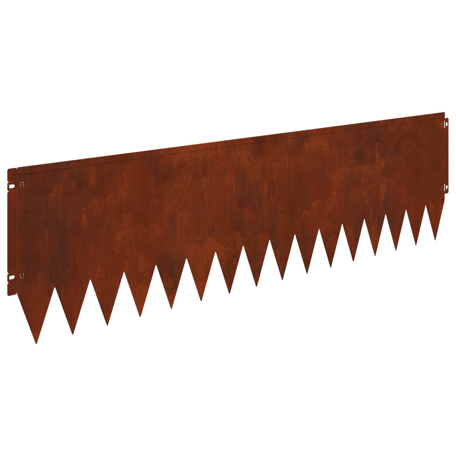 vidaXL Krawężnik do trawnika 10 pcs 103 x 30 cm Stal Rdzawy