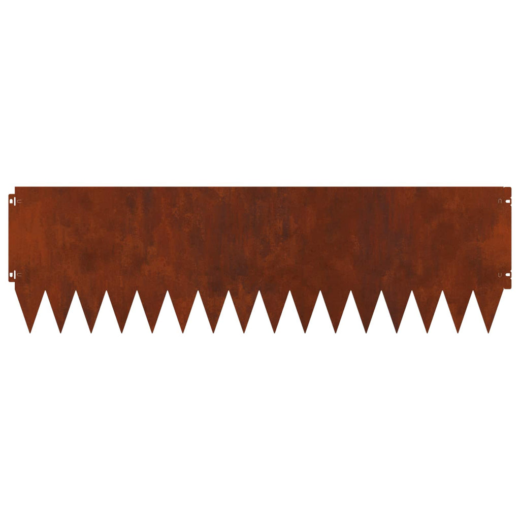 vidaXL Krawężnik do trawnika 20 pcs 103 x 30 cm Stal Rdzawy