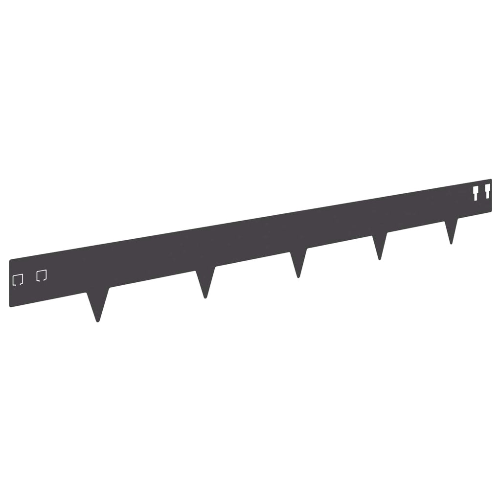 vidaXL Krawężnik do trawnika 20 pcs 100 x 12 cm Stal Czarny