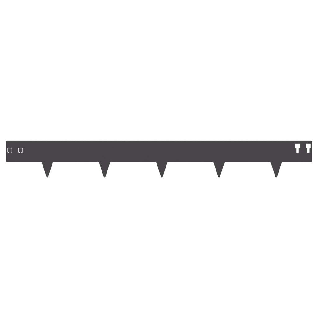 vidaXL Krawężnik do trawnika 20 pcs 100 x 12 cm Stal Czarny