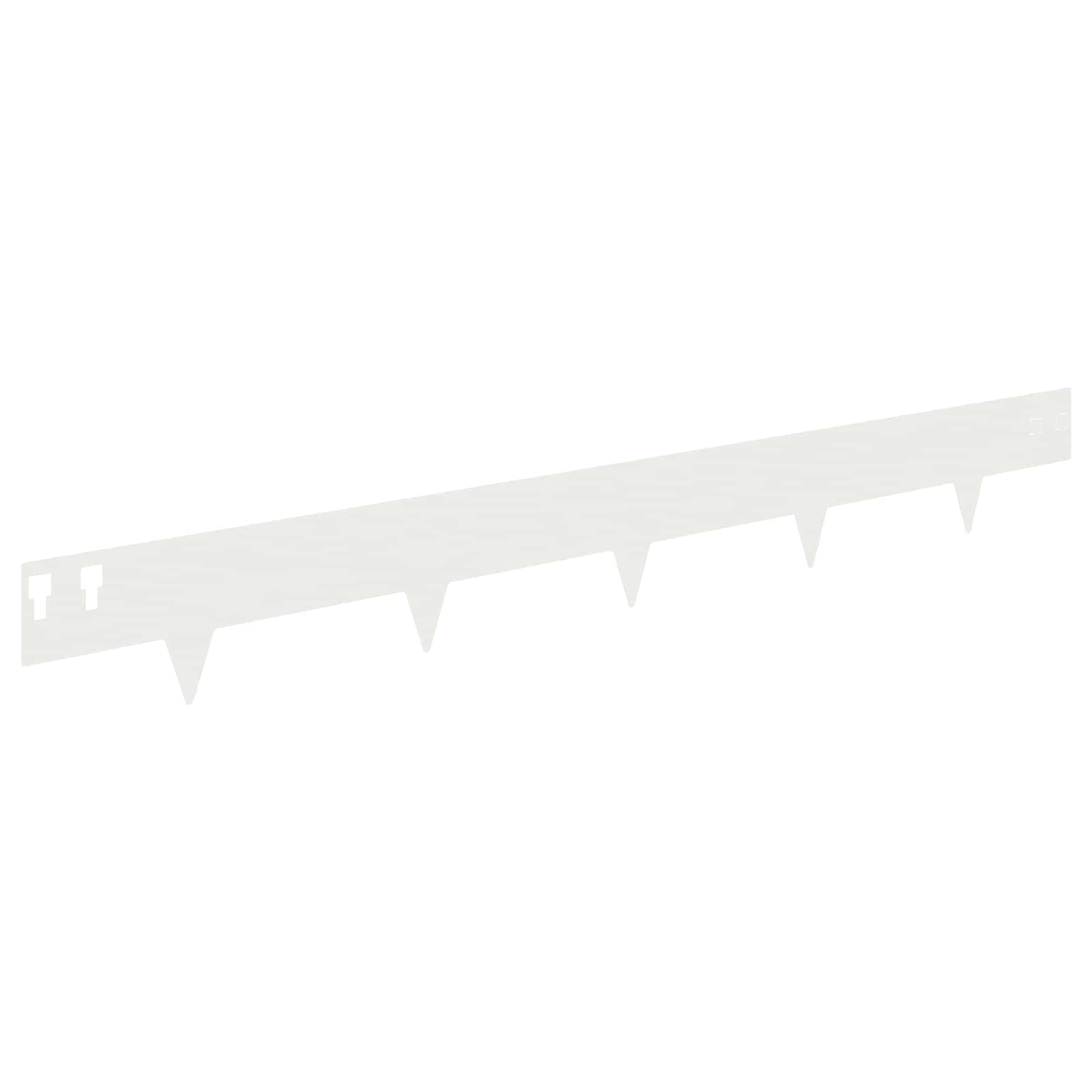 vidaXL Krawężnik do trawnika 10 pcs 100 x 12 cm Stal Biały