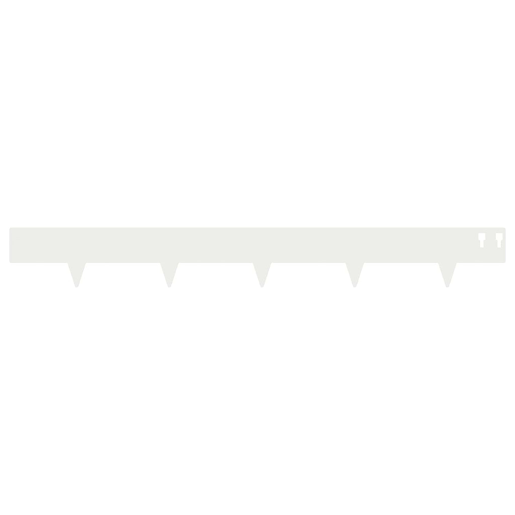 vidaXL Krawężnik do trawnika 10 pcs 100 x 12 cm Stal Biały