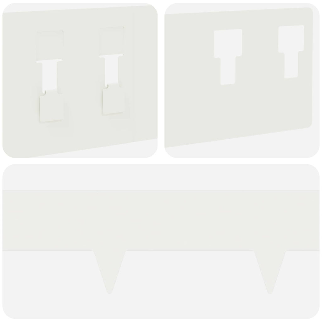 vidaXL Krawężnik do trawnika 20 pcs 100 x 12 cm Stal Biały