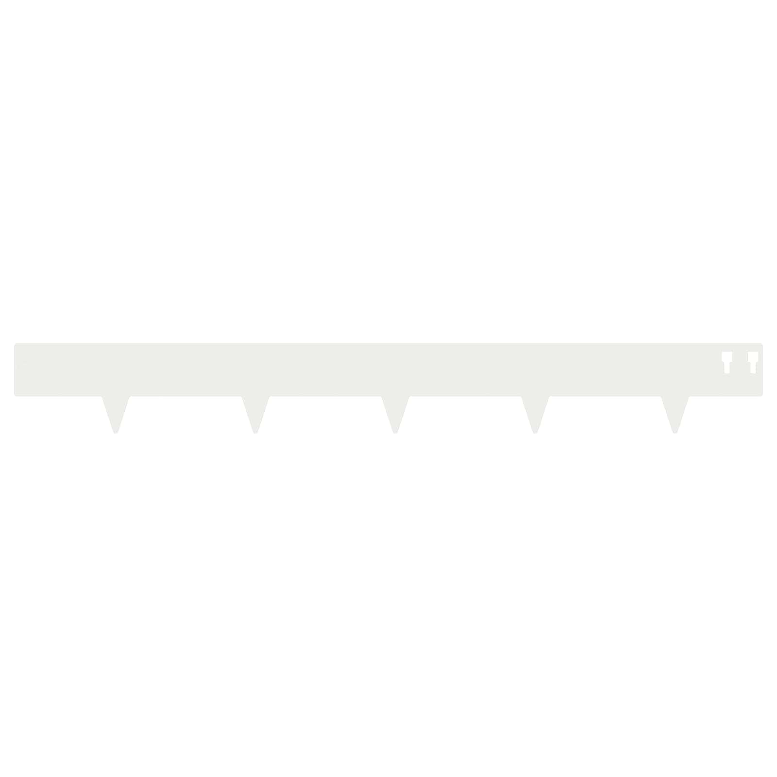 vidaXL Krawężnik do trawnika 20 pcs 100 x 12 cm Stal Biały