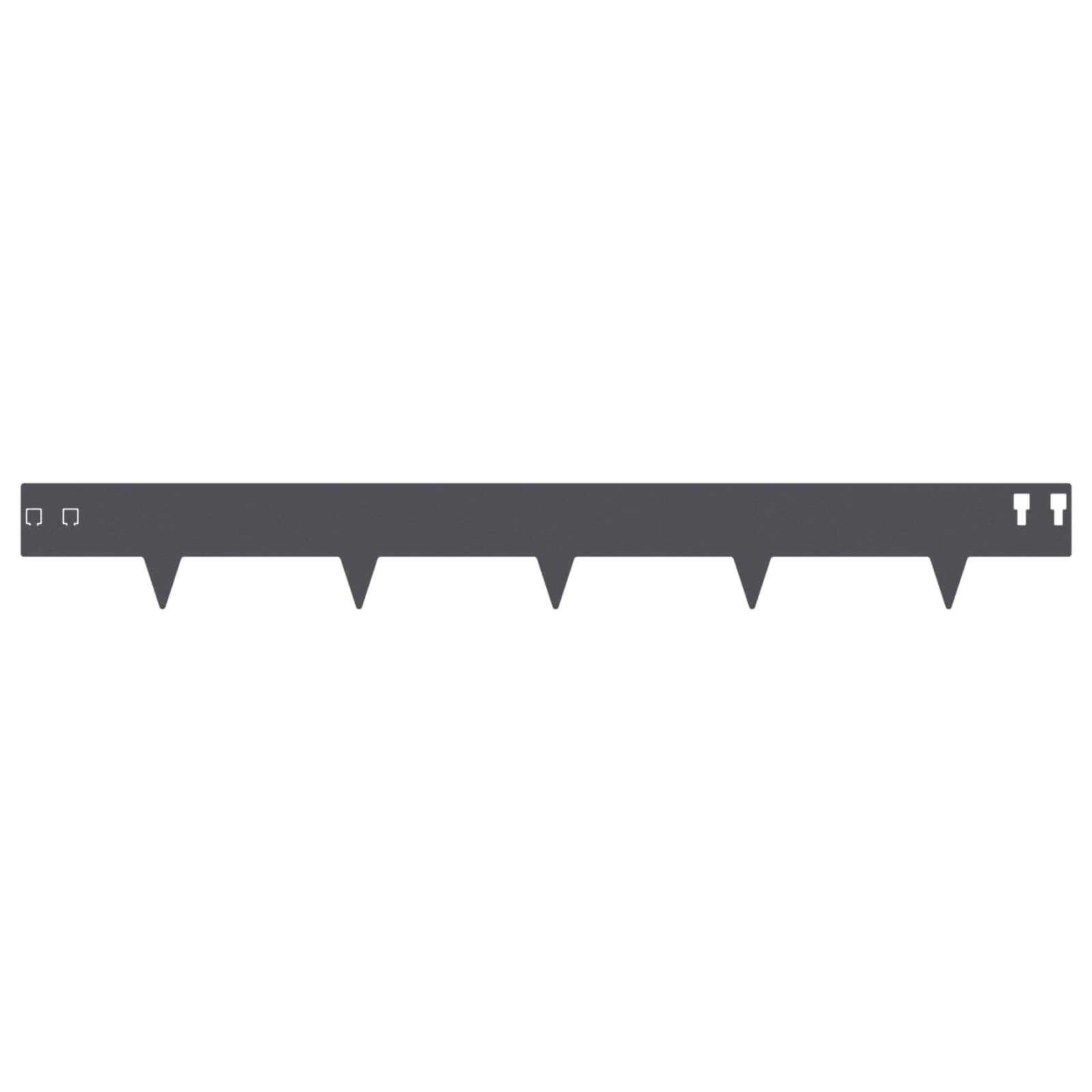 vidaXL Krawężnik do trawnika 20 pcs 100 x 12 cm Stal antracytowy