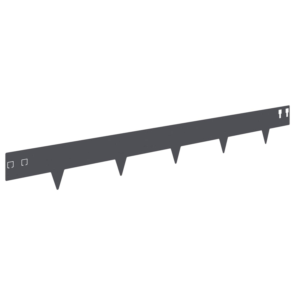 vidaXL Krawężnik do trawnika 30 pcs 100 x 12 cm Stal antracytowy