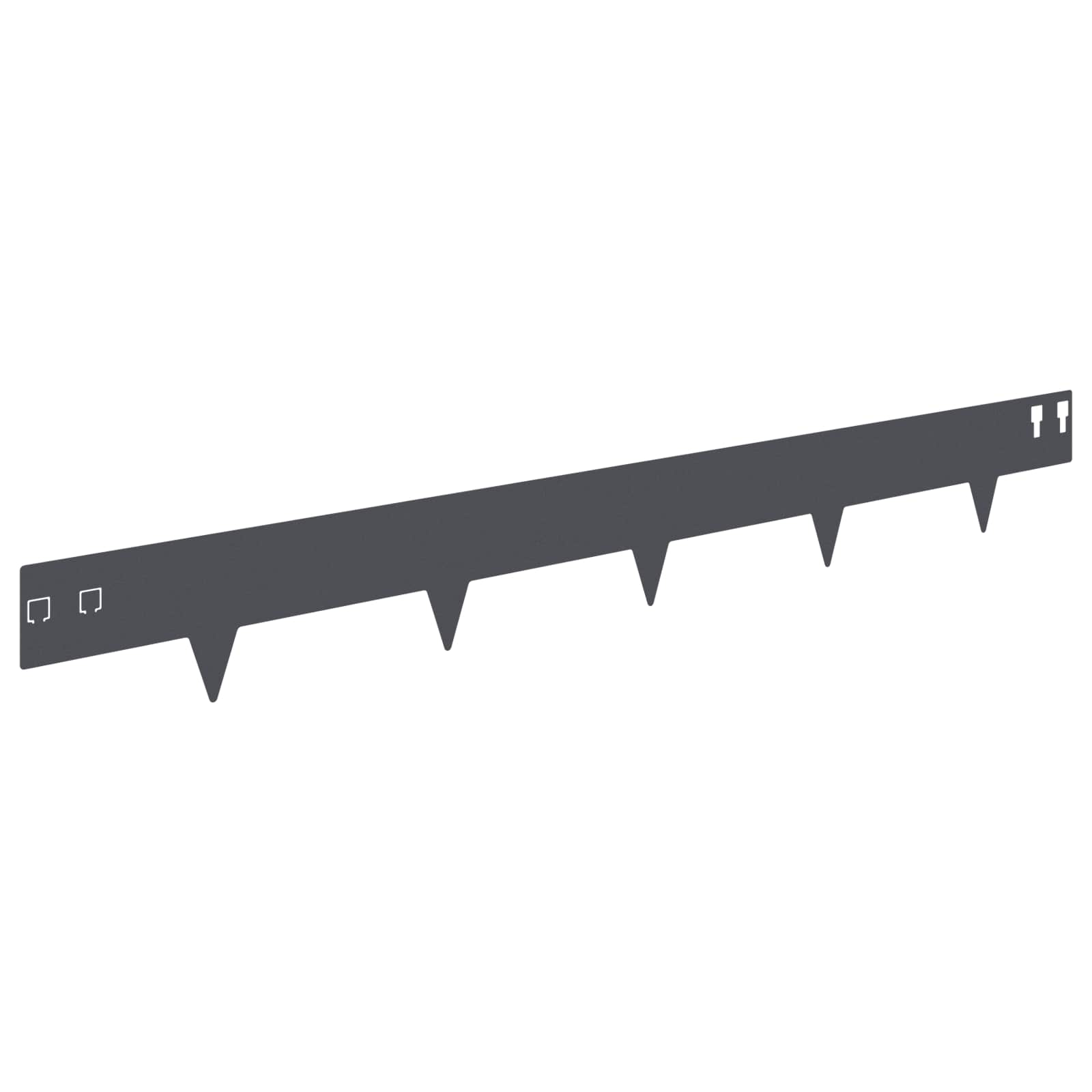 vidaXL Krawężnik do trawnika 50 pcs 100 x 12 cm Stal antracytowy