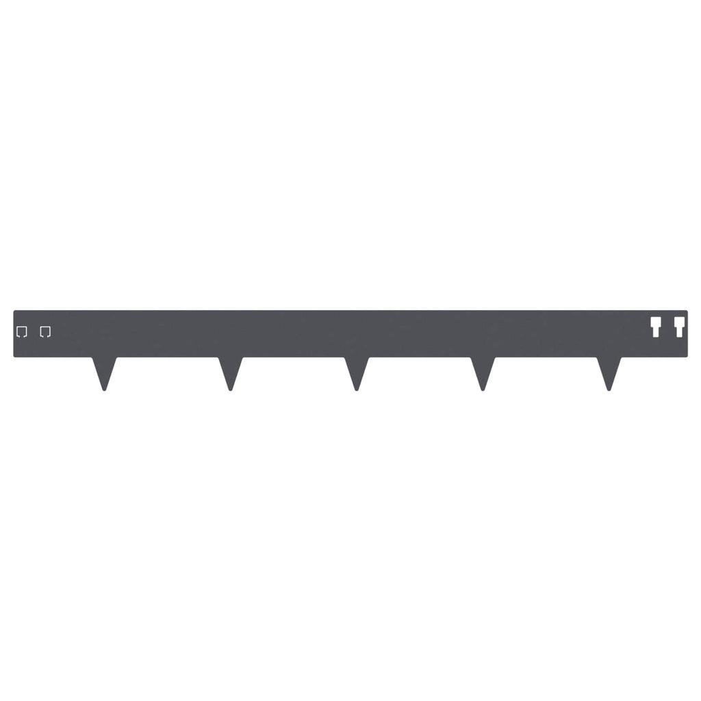 vidaXL Krawężnik do trawnika 50 pcs 100 x 12 cm Stal antracytowy