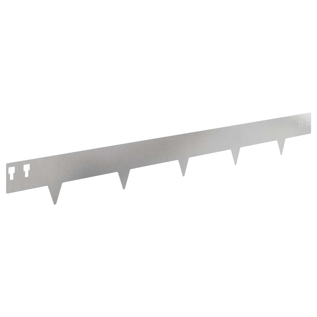 vidaXL Krawężnik do trawnika 10 pcs 100 x 12 cm Stal srebrny
