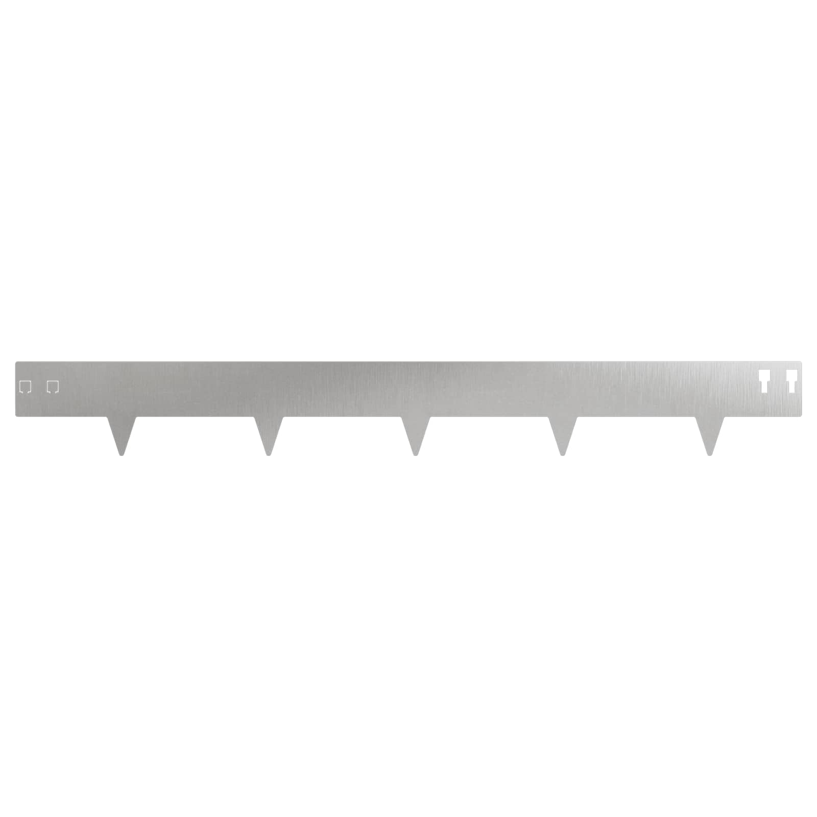 vidaXL Krawężnik do trawnika 10 pcs 100 x 12 cm Stal srebrny