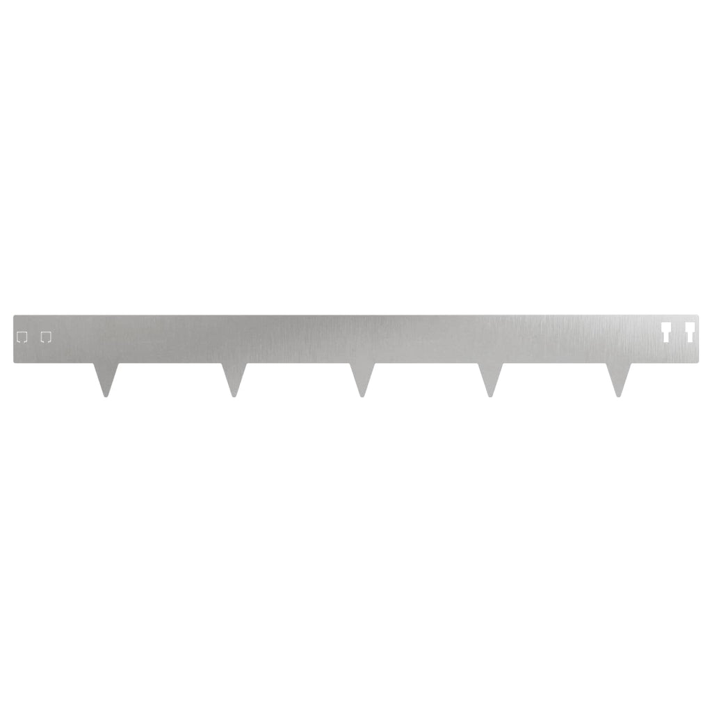 vidaXL Krawężnik do trawnika 20 pcs 100 x 12 cm Stal srebrny