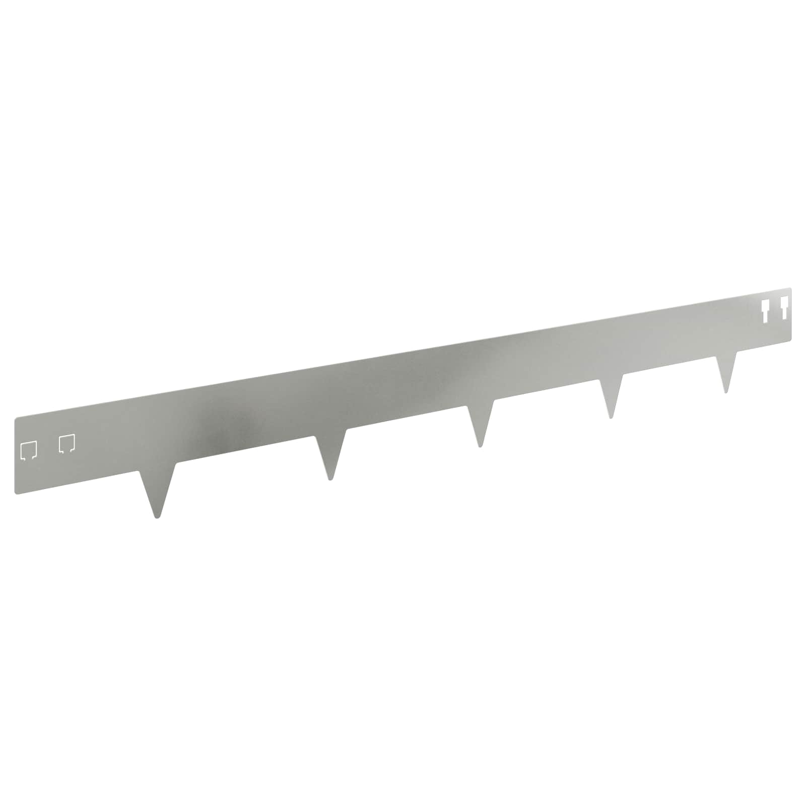 vidaXL Krawężnik do trawnika 10 pcs 100 x 12 cm Stal srebrny