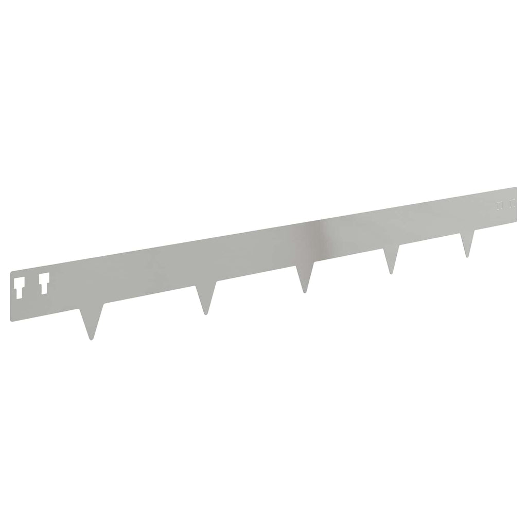 vidaXL Krawężnik do trawnika 30 pcs 100 x 12 cm Stal srebrny