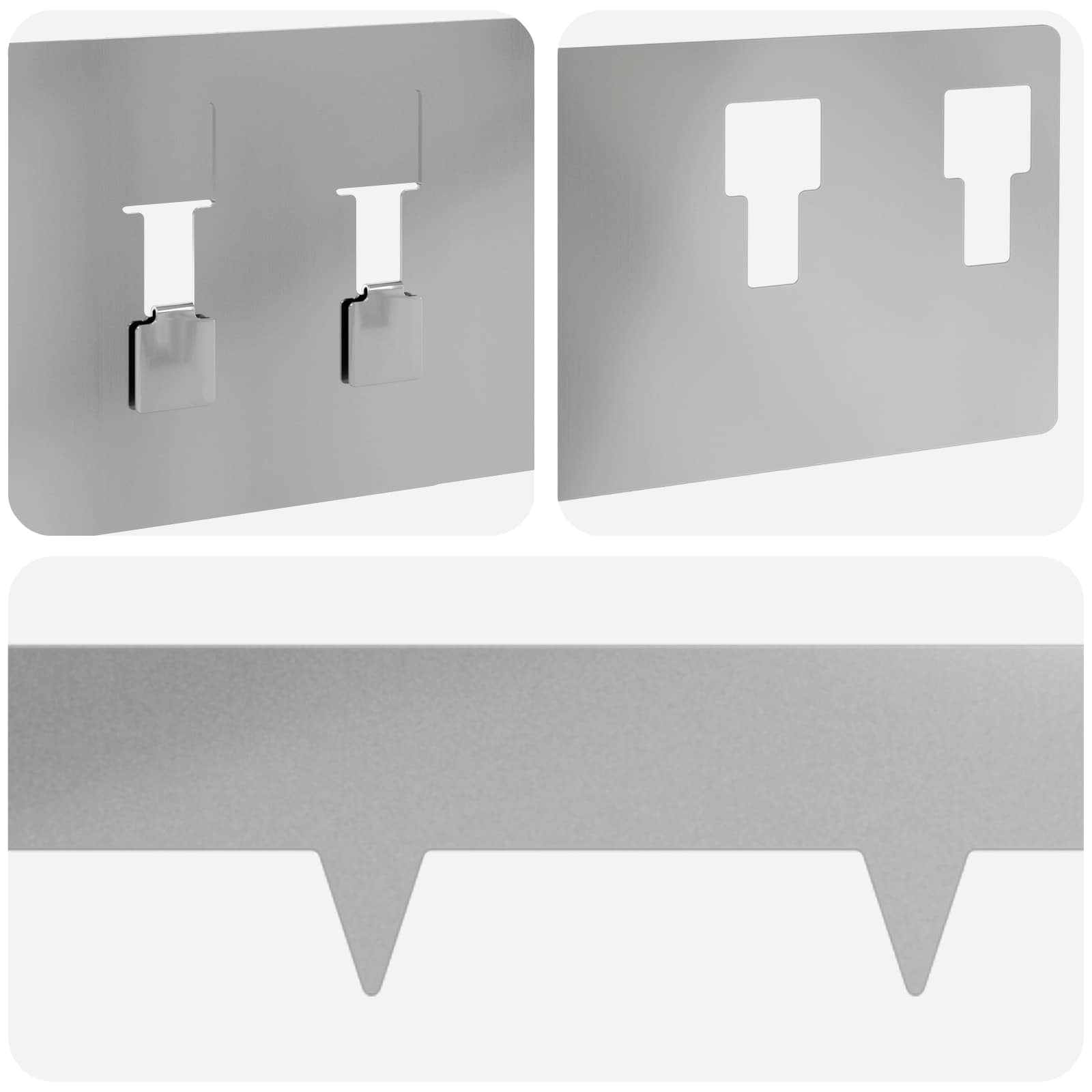 vidaXL Krawężnik do trawnika 50 pcs 100 x 12 cm Stal srebrny